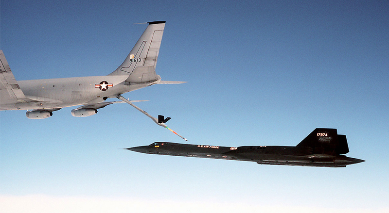 SR-71 refueling via KC-135 tanker. Photo via USAF